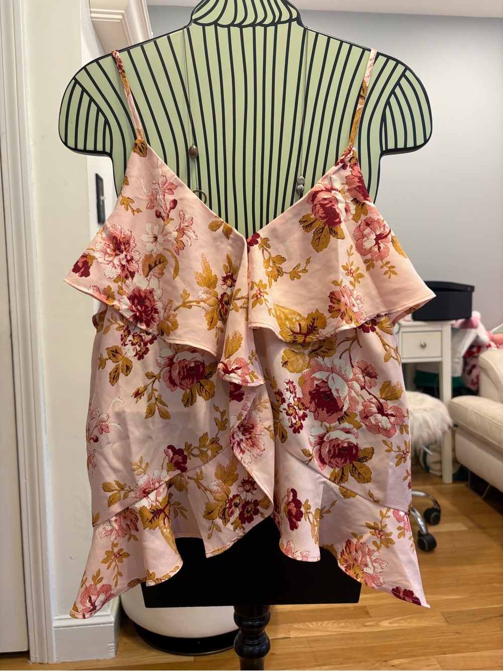 Express ruffle floral camisole